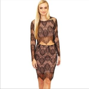Olivaceous Lace Crop Top